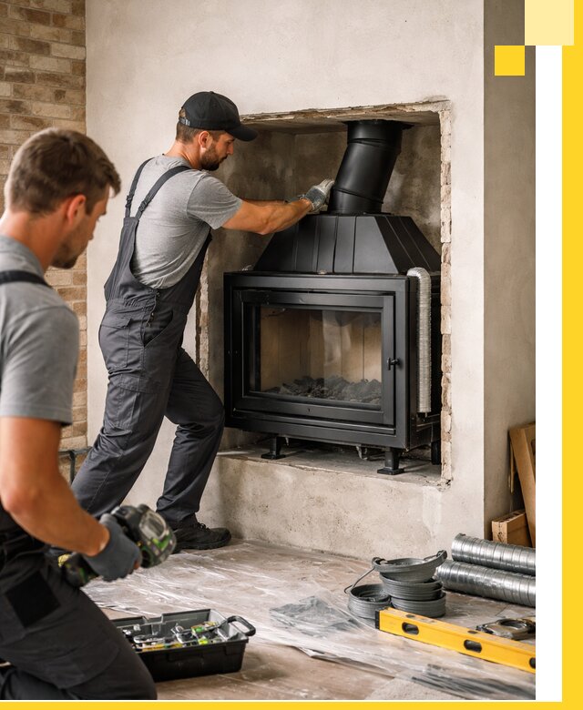 Установка каминных топок в Кашире: монтаж, подключение