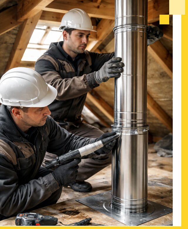 Монтаж дымоходов для каминов в Кашире с гарантией качества