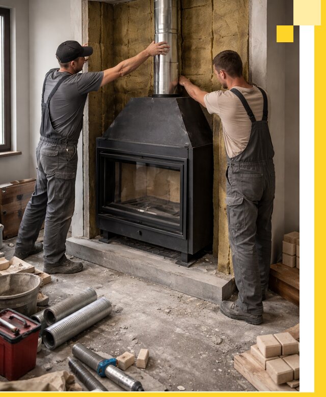 Изготовление и монтаж закрытых каминов в Кашире под ключ