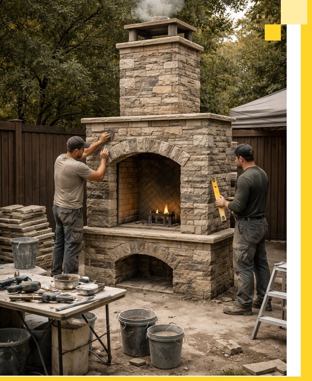 Проектирование и установка уличных каминов в Кашире