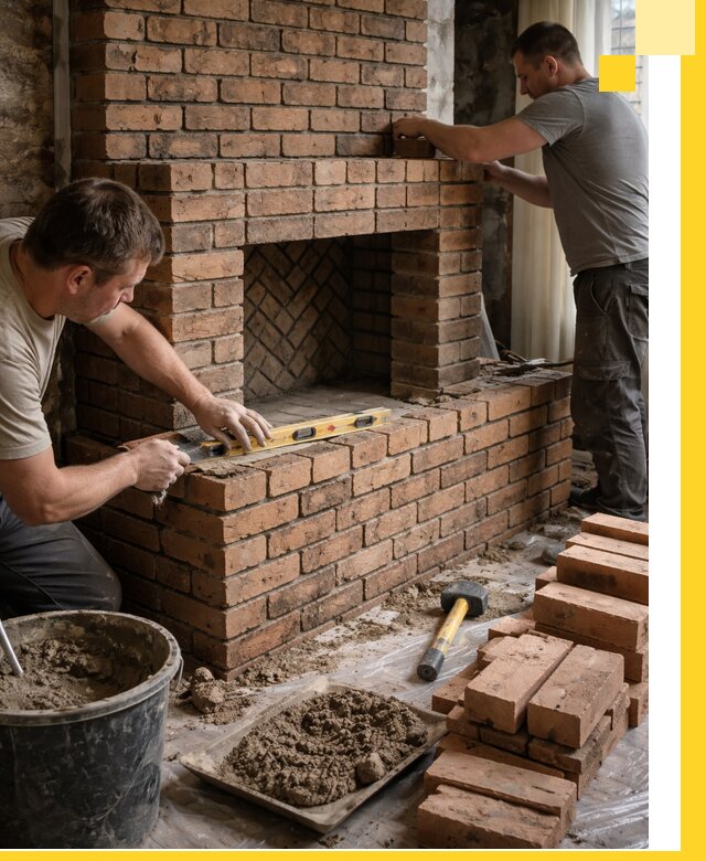 Изготовление и установка кирпичных каминов в Кашире