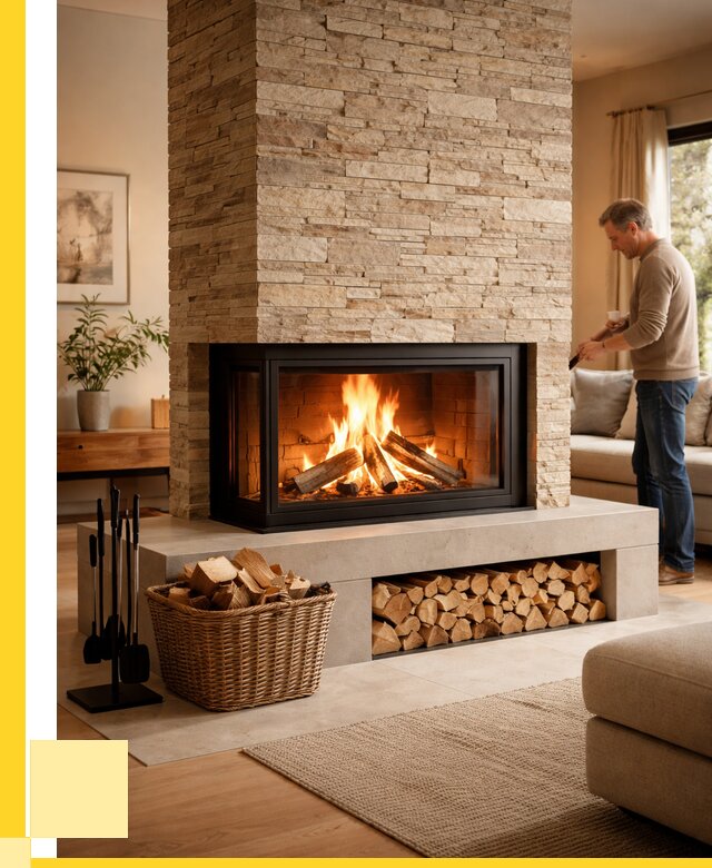 Дровяной камин под ключ в Кашире от 208280 р. | ЭриданКшр