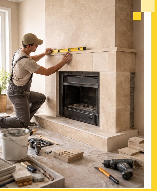 Установка и монтаж каминов в частном доме под ключ в Кашире