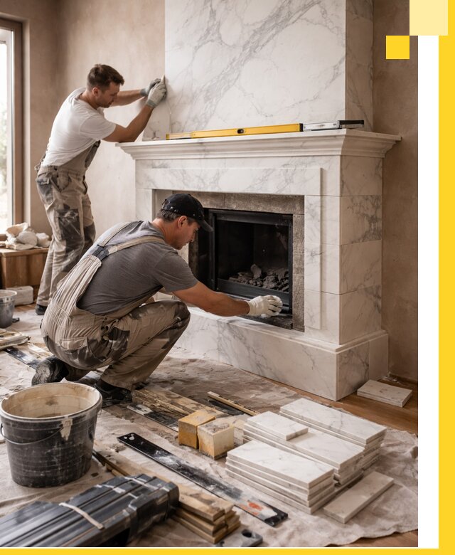 Отделка каминов в Кашире качественные облицовочные работы