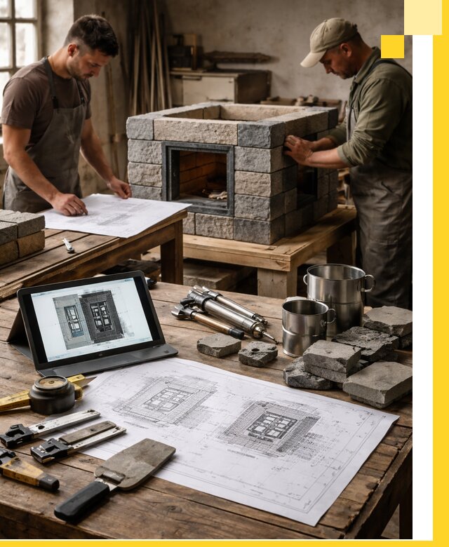 Разработка проектов печей с согласованием и монтажом в Кашире