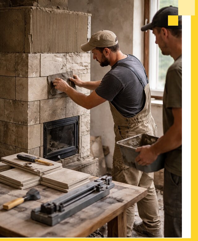 Профессиональная облицовка печей в Кашире: керамика и камень