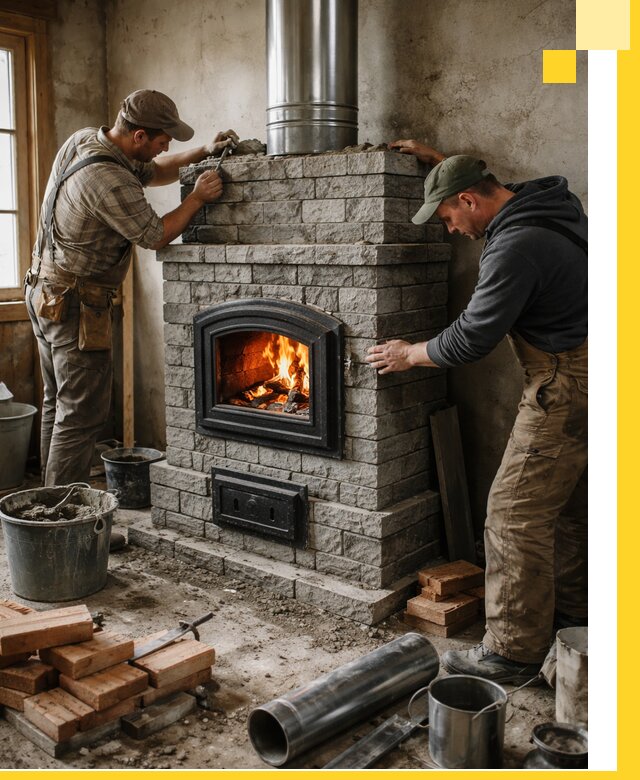 Производство, поставка и монтаж дровяных печей в Кашире