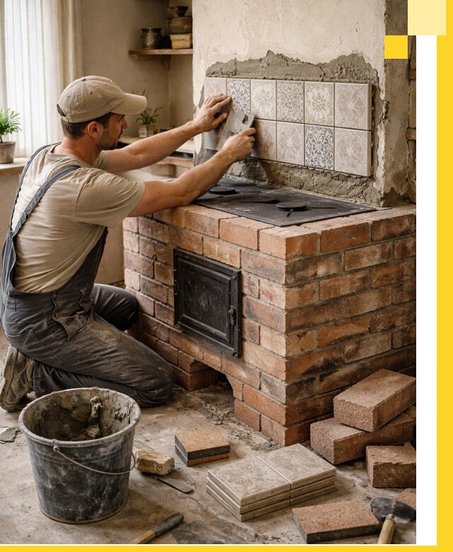 Печи с плитой на заказ монтаж гарантия и сервис в Кашире