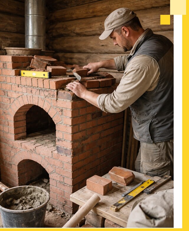 Изготовление и установка русских печей в Кашире под ключ