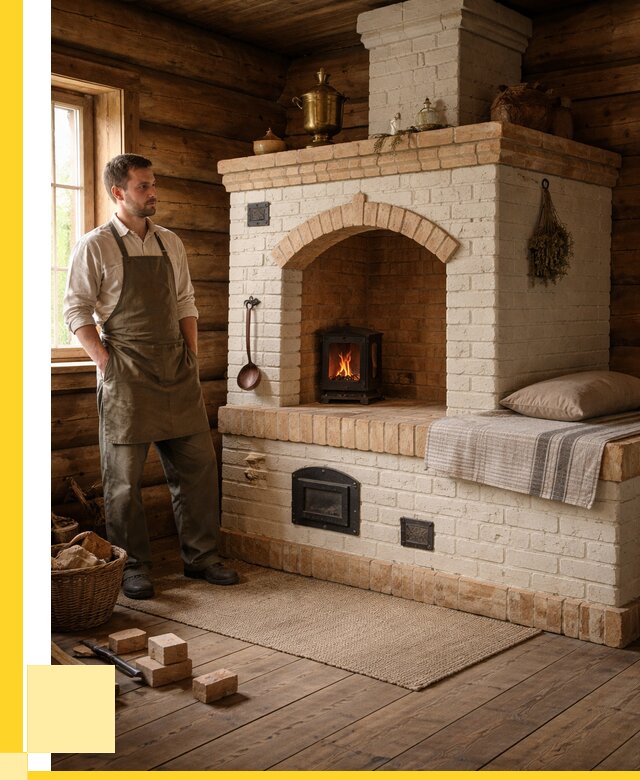 Русские печи с лежанкой под ключ в Кашире от 156210 р. ЭриданКшр