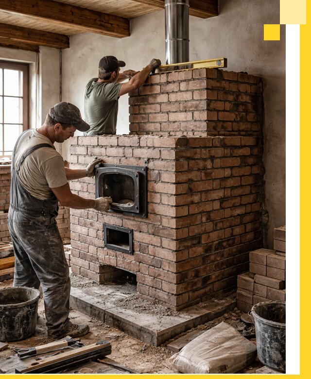 Печи для загородного дома под ключ в Кашире — монтаж и сервис