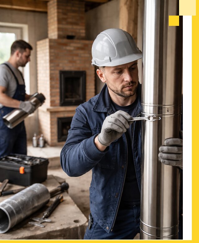 Профессиональный монтаж дымоходов для печей в Кашире