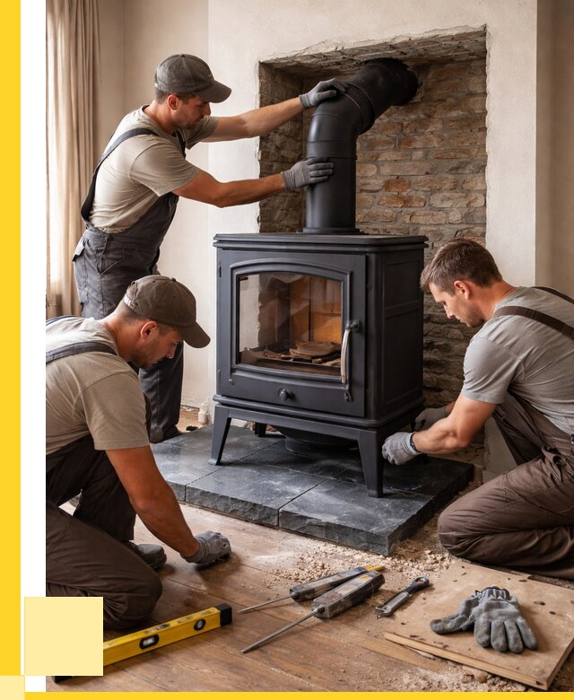 Монтаж печи камина в частном доме в Кашире от 26035 р. | ЭриданКшр