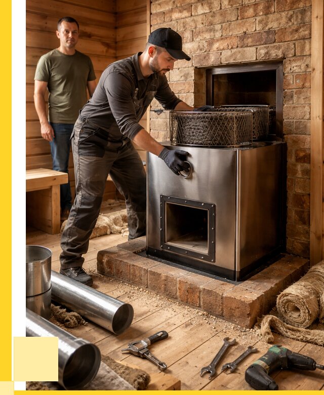 Монтаж банных печей под ключ в Кашире от 18745 р., ЭриданКшр