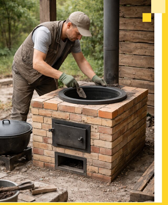 Изготовление и установка печей для казана в Кашире под ключ