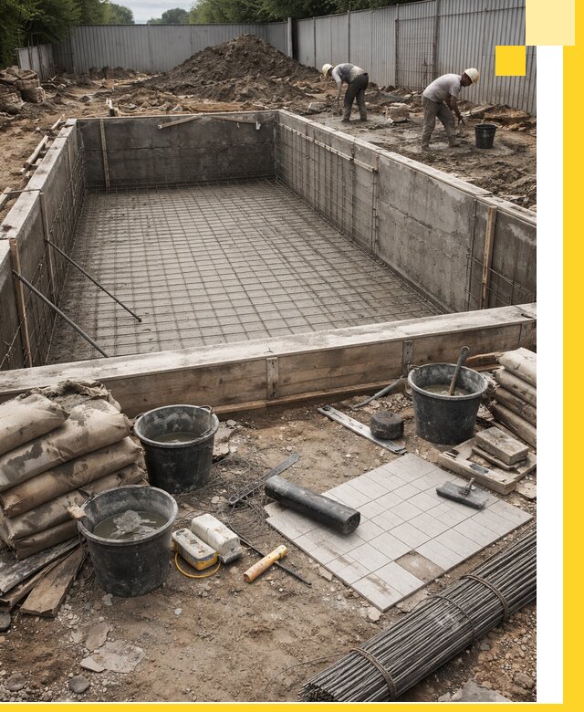 Строительство бассейнов под ключ в Кашире, дизайн и монтаж