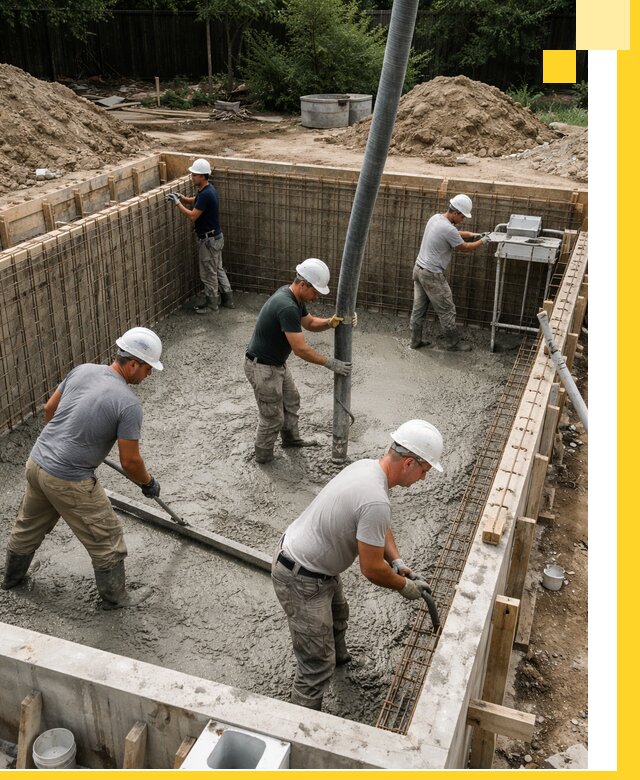 Строительство бетонных бассейнов под ключ в Кашире