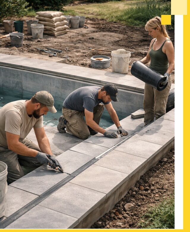 Строительство и монтаж уличных бассейнов под ключ в Кашире