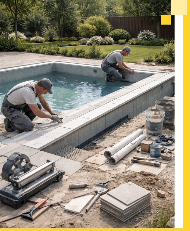 Строительство открытых бассейнов под ключ в Кашире профессионально