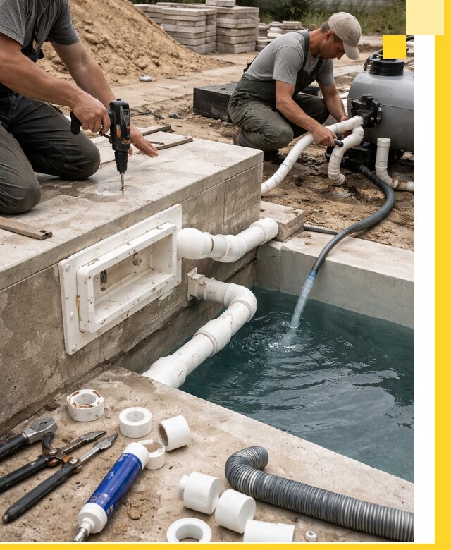 Строительство скиммерных бассейнов под ключ в Кашире