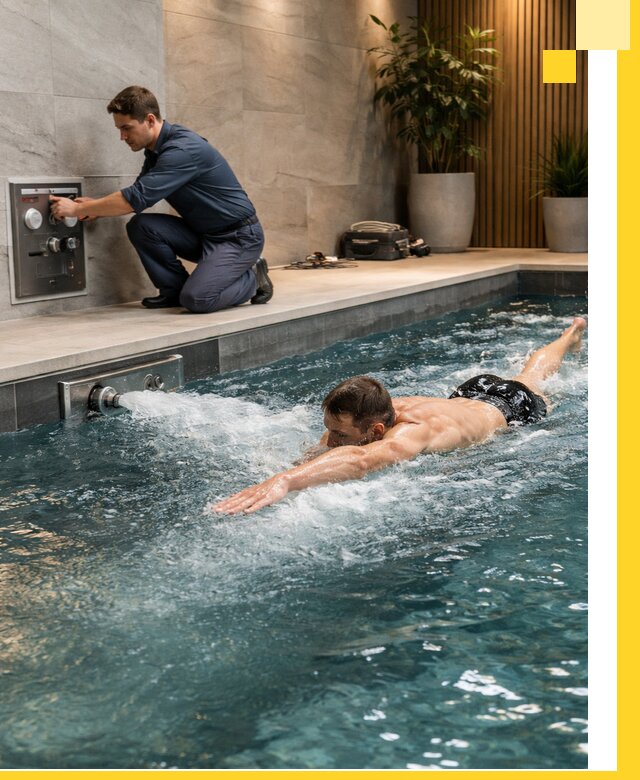 Проектирование и монтаж бассейнов с противотоком в Кашире