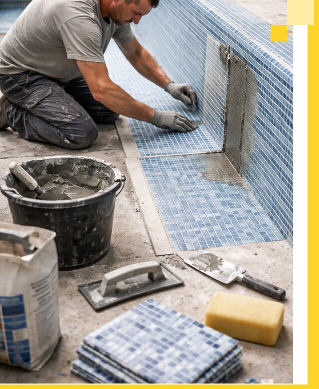 Укладка и ремонт мозаики для бассейнов под ключ в Кашире