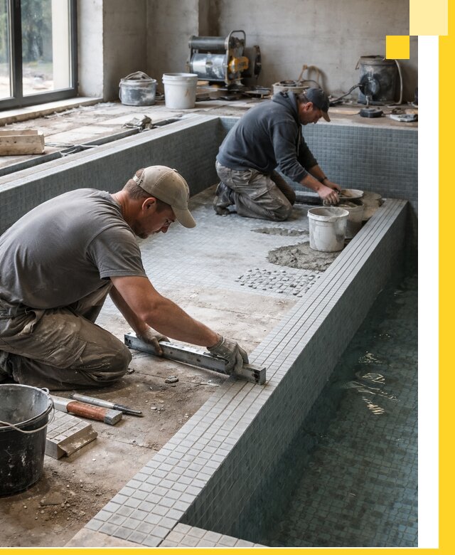 Строительство бассейна в частном доме в Кашире под ключ