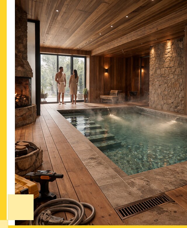 Проекты бань с бассейном под ключ в Кашире от 78105 р., ЭриданКшр