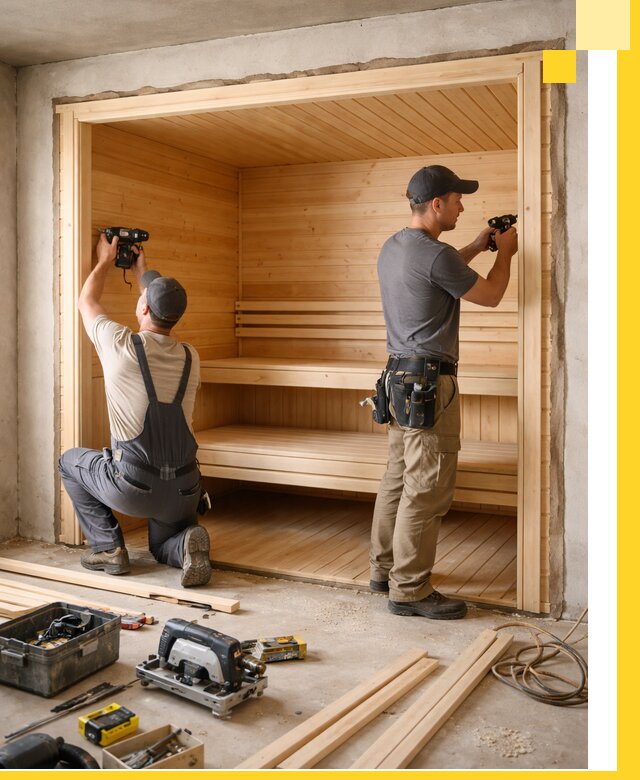 Монтаж саун под ключ в Кашире — проектирование и установка