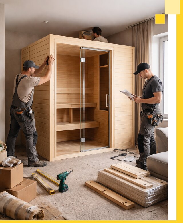 Установка и благоустройство саун в квартире в Кашире