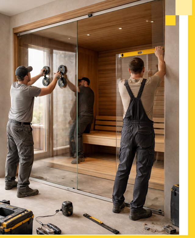 Производство и монтаж стеклянных саун под ключ в Кашире