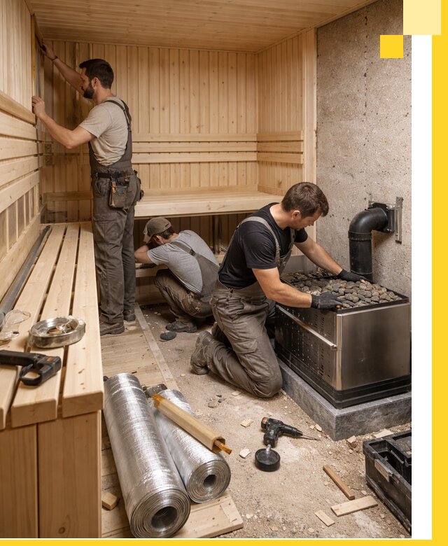 Индивидуальные сауны на заказ в Кашире под ключ, проект и монтаж