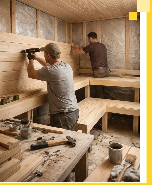 Профессиональная отделка бань и саун под ключ в Кашире