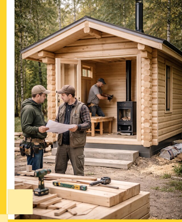 Монтаж бань под ключ в Кашире — от 208280 р. | ЭриданКшр