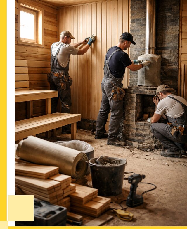 Ремонт бань под ключ в Кашире от 46863 р. | ЭриданКшр