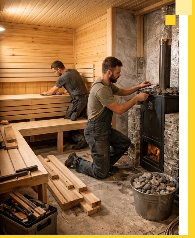 Дизайн и строительство интерьеров бань под ключ в Кашире