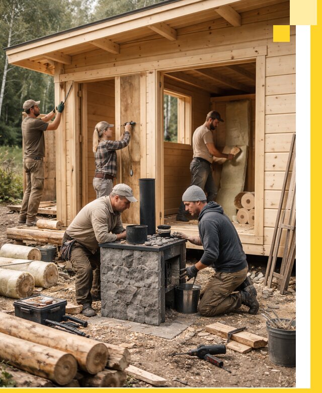 Купить баню под ключ в Кашире строительство монтаж отделка