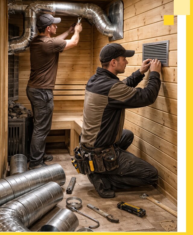 Проектирование и монтаж вентиляции бани в Кашире под ключ