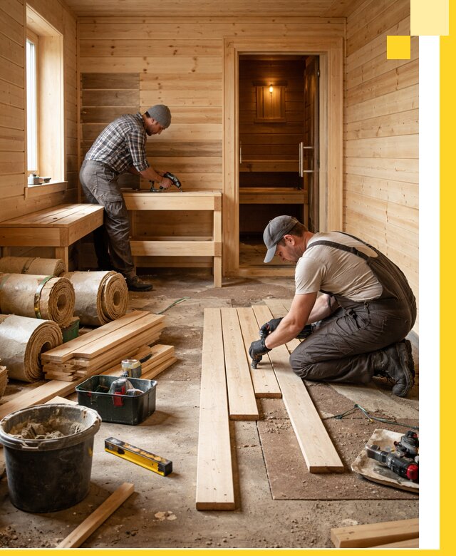 Индивидуальный проект бани с комнатой отдыха под ключ в Кашире