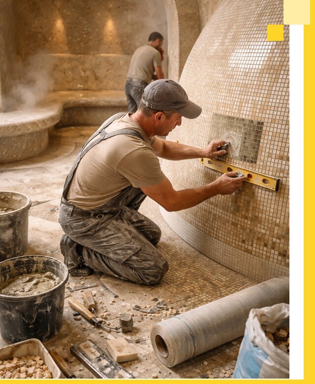 Хамам под ключ в Кашире: проектирование, строительство, отделка