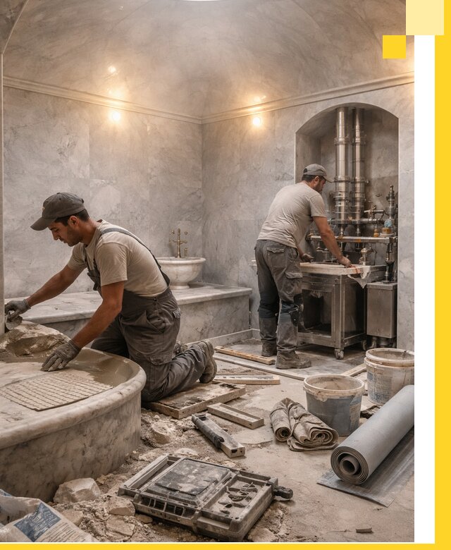 Строительство турецких бань хаммам под ключ в Кашире