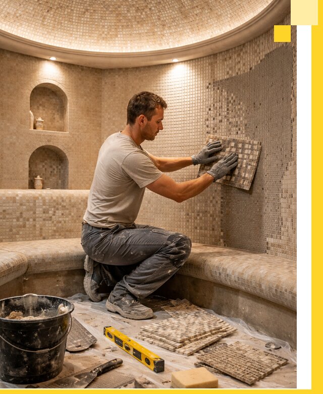 Устройство и монтаж домашнего хамама под ключ в Кашире