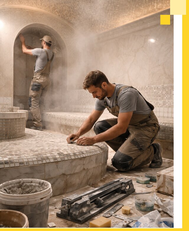 Профессиональный дизайн хамама и SPA под ключ в Кашире