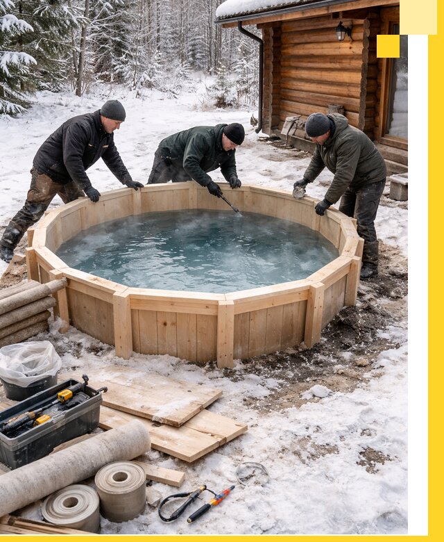 Изготовление и установка ледяных купелей под ключ в Кашире