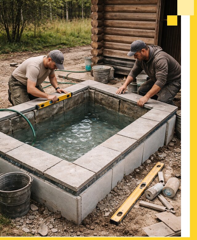 Изготовление и установка холодных купелей под ключ в Кашире